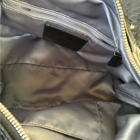 COACH BAG,Coach Black and Gray Signature Satchel - Picture 2 of 15